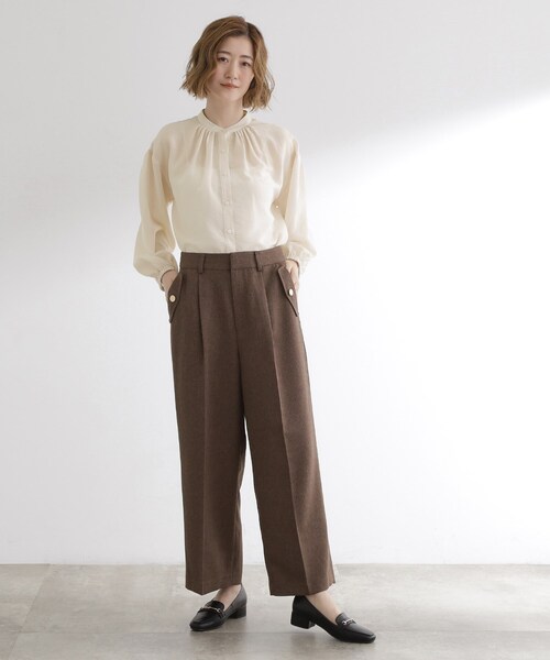 grove（グローブ） ブラウス シャツ 「ひんやり/洗える」シアー