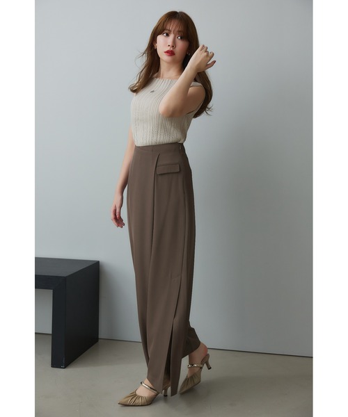 Herlipto ニット Ribbed Boat-Neck Knit Top Her lip to ニット セーター Ribbed Boat-Neck Knit Top