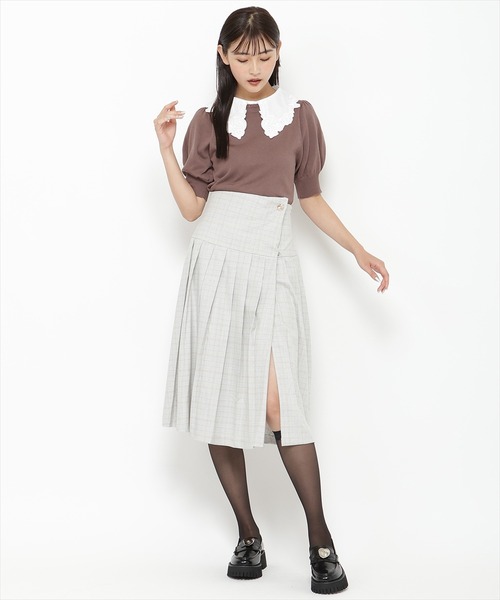 「REDYAZEL」 プリーツスカート MEDIUM ベージュ レディース_画像6
