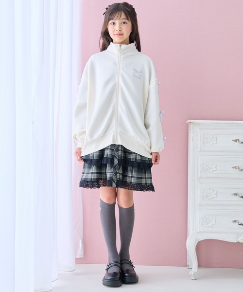 Amourire girl（アムリールガール） ジャージ 袖リボンライン ジップ