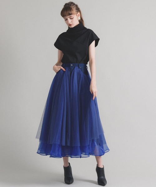 LA BELLE ETUDE（ラベルエチュード） フレアスカート S グレー