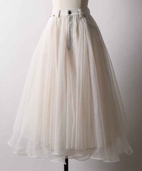 LA BELLE ETUDE（ラベルエチュード） フレアスカート S グレー