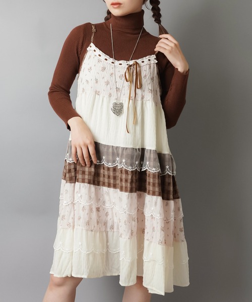 SPINNS（スピンズ） ワンピース ミディアム丈キャミワンピース/つぎ