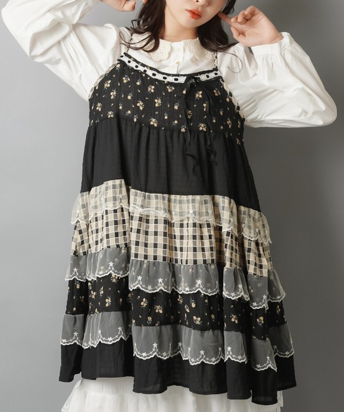 SPINNS（スピンズ） ワンピース ミディアム丈キャミワンピース/つぎ