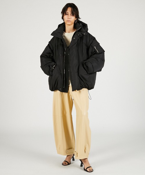 【パラ】  ブラックダウンジャケット S/P オンラインストア限定】 プラダ レディース ダウン PRADA ブランド