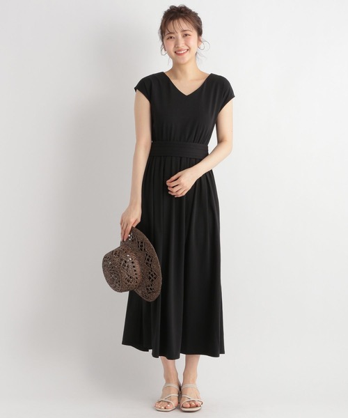 「Andemiu」 半袖ワンピース FREE ネイビー レディース_画像5