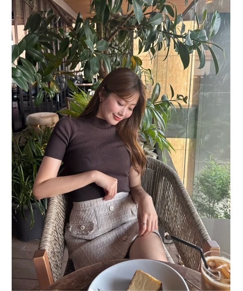 Her lip to ジャケット ノーカラージャケット Charlotte Tweed Jacket