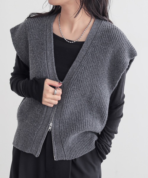 クリスタセヤ　3yarns Gilet ニットベスト　M cristaseya WASHI GILET ベスト ニット｜トップス Cristaseya ニットベスト