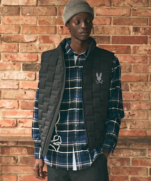 Psycho Bunny（サイコバニー） ダウンベスト ベスト シームレス ダウン