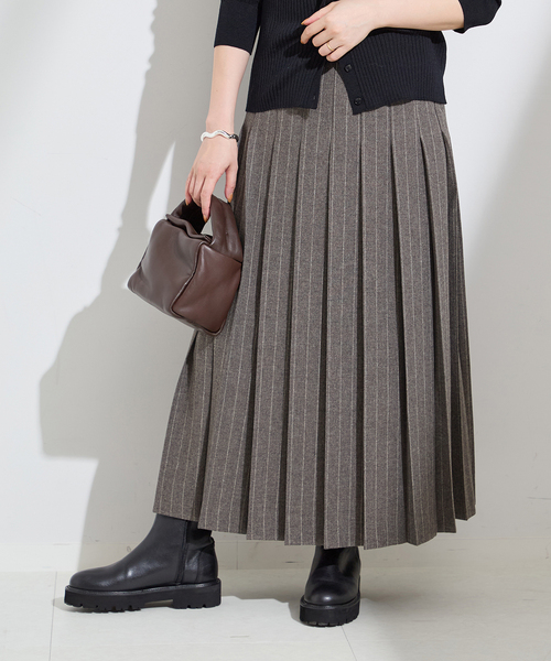 JOURNAL STANDARD クラッシックストライプ プリーツスカート journal standard L'essage（ジャーナルスタンダード レサージュ