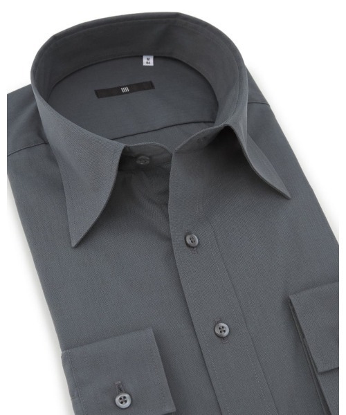 SUIT SELECT フォーマル シャツ 長袖 「形態安定」「長袖」「BLACK