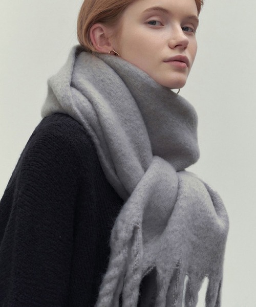 aimoha（アイモハ） マフラー ストール ビッグフリンジ大判ストール