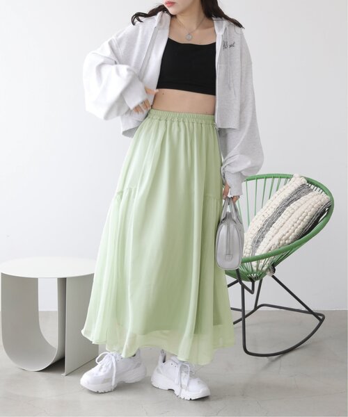 「RAY CASSIN」 フレアスカート FREE クリーム レディース_画像8