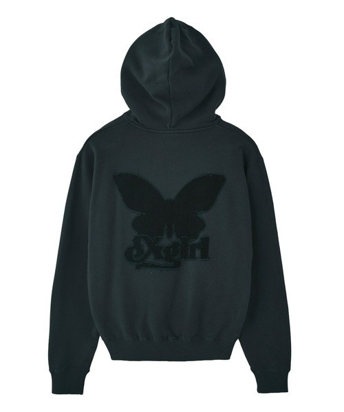 x girl バタフライ　パーカー X-girl（エックスガール） パーカー BUTTERFLY PATCH SWEAT HOODIE