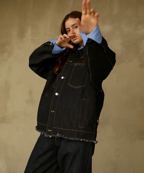 「soerte」 デニムジャケット 2 インディゴブルー メンズ_画像5