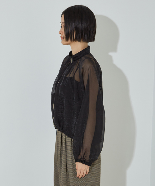 「NOMINE」 長袖ブラウス フリー グレイッシュベージュ レディース_画像4