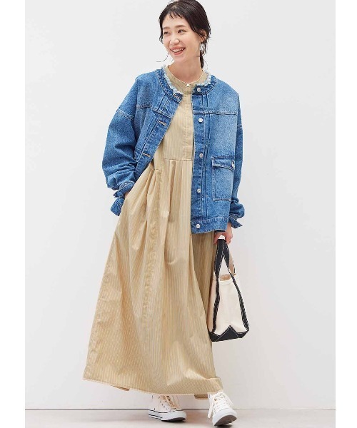 「Live in comfort」 デニムジャケット MEDIUM ブルー レディース_画像8