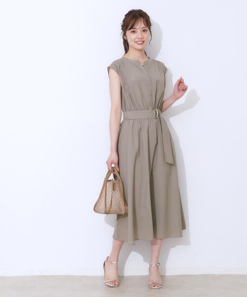 「couture brooch」 ノースリーブワンピース 38 ネイビー レディース_画像2