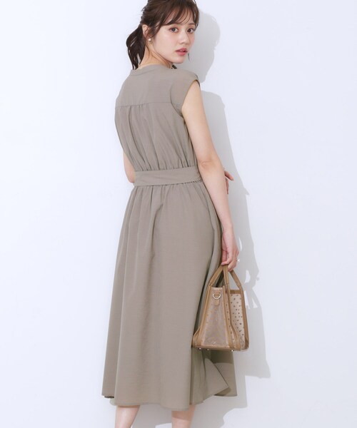 「couture brooch」 ノースリーブワンピース 38 ネイビー レディース_画像7