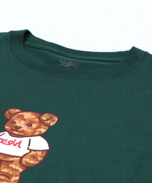 「X-girl」 長袖カットソー 2 ブラウン レディース_画像5