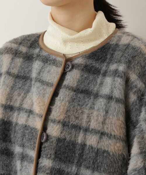 「NATURAL BEAUTY BASIC」 ポンチョ MEDIUM オフホワイト レディース_画像2