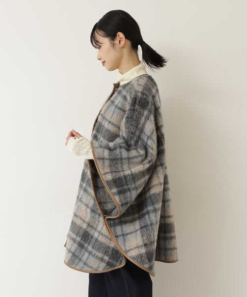 「NATURAL BEAUTY BASIC」 ポンチョ MEDIUM オフホワイト レディース_画像7