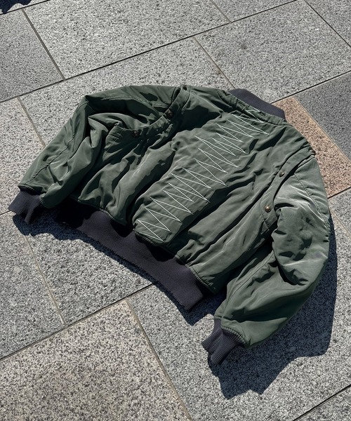 a2o ma1 ma-1 「a2o」4way中綿クラシックボタンMA-1 メンズ レディース