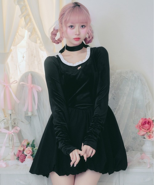 Fiorforte ワンピース velour balloon onepiece : ZOZOTOWN Yahoo!店