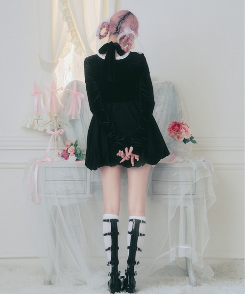 Fiorforte ワンピース velour balloon onepiece : ZOZOTOWN Yahoo!店