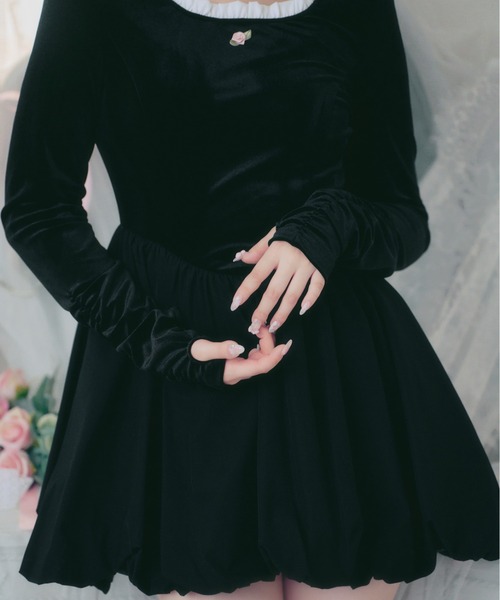 Fiorforte ワンピース velour balloon onepiece : ZOZOTOWN Yahoo!店