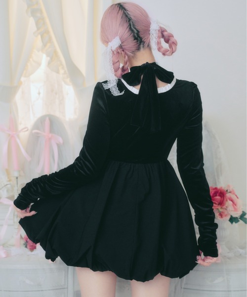Fiorforte ワンピース velour balloon onepiece : ZOZOTOWN Yahoo!店