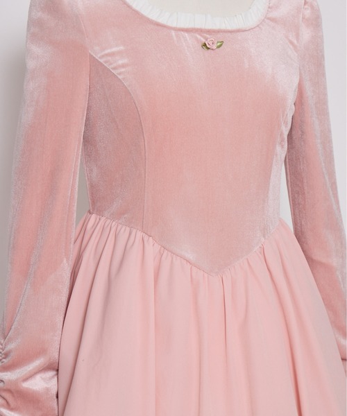 ワンピース velour balloon onepiece velours balloon mini one-piece