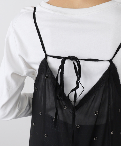 IENA LA BOUCLE（イエナラブークル） ワンピース チュールビーズキャミ