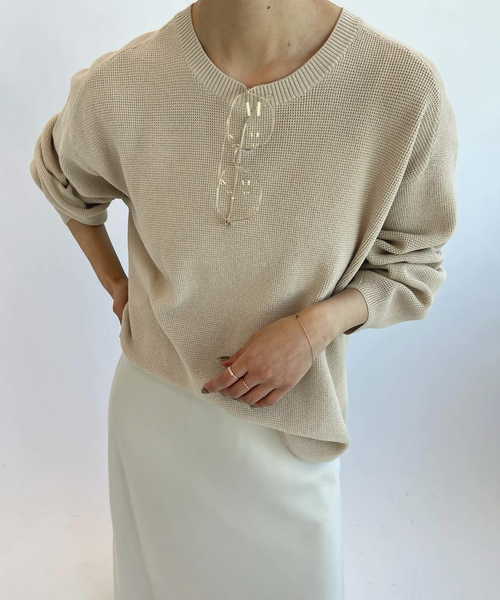 美品　SLOBE IENA ニット SLOBE IENA（スローブイエナ） ニット セーター ワッフルプルオーバー
