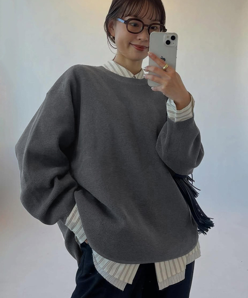 SLOBE IENA（スローブイエナ） ニット セーター ワッフルプルオーバー
