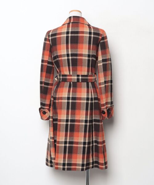 BURBERRY（バーバリー） チェック柄コート 38 オレンジ レディース