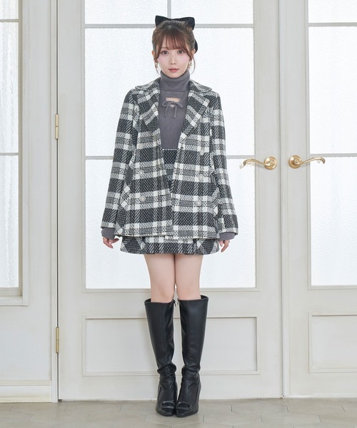 Rose Muse（ロゼミューズ） スカート Tweed check mini skirt