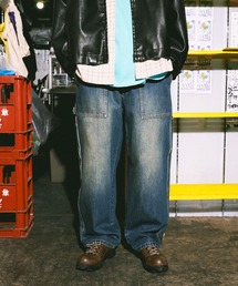 niko and…（ニコアンド） ワイドパンツ ジーンズ 12.5oz ペインター