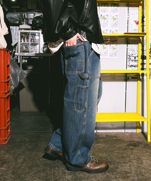 niko and…（ニコアンド） ワイドパンツ ジーンズ 12.5oz ペインター