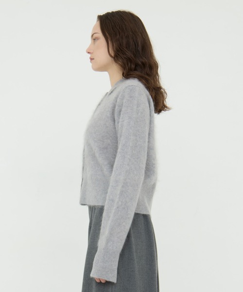 cinoh ニット　グレー CINOH - CREW NECK KNIT / ウール クルーネック ニット (グレー) | gossip
