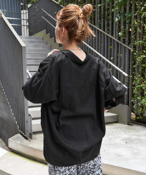 「B.C STOCK」 「Simplicite」長袖シャツ FREE アイボリー レディース_画像6