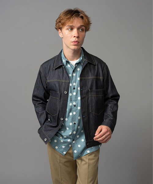 「MR.OLIVE」 デニムジャケット LARGE インディゴブルー メンズ_画像5