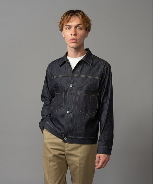 「MR.OLIVE」 デニムジャケット LARGE インディゴブルー メンズ_画像6