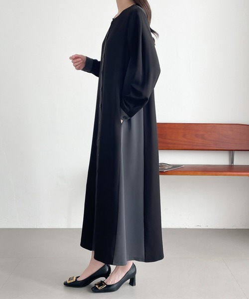 「ABITOKYO」 コンビワンピース M ベージュ レディース_画像2