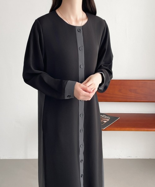 「ABITOKYO」 コンビワンピース M ベージュ レディース_画像3