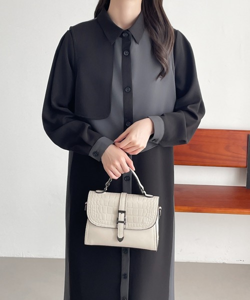 「ABITOKYO」 コンビワンピース M ベージュ レディース_画像9