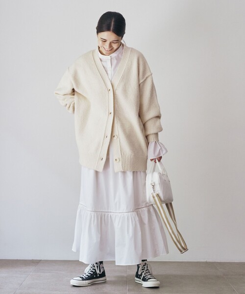 「Afternoon Tea」 ニットカーディガン MEDIUM レッド レディース_画像6