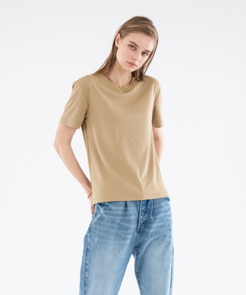 「ALEXIA STAM」 半袖Tシャツ FREE キャメル レディース_画像6