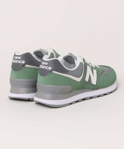 「New Balance」 ローカットスニーカー 24.5cm グリーン メンズ_画像2