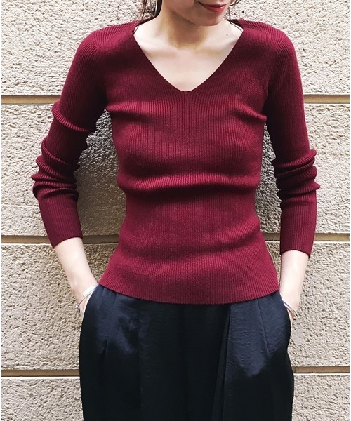 「TODAYFUL」 長袖ニット FREE グレー レディース_画像8